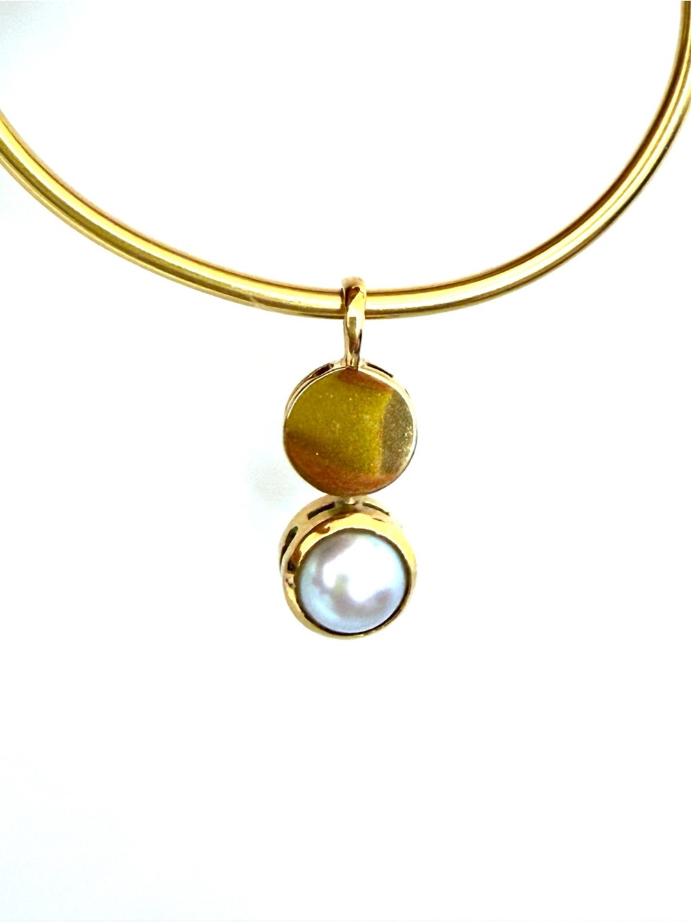Marla Aaron ‘Working Dot’ 18k Yellow Gold Round Pendant Charm